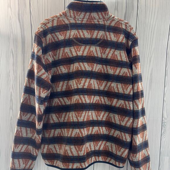 LL Bean Men’s Large Pullover Better Sweater Fleece 1/4 Snap Collar Aztec - Picture 3 of 6